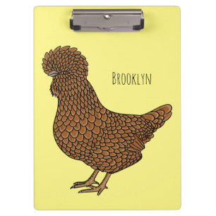 Porte-bloc Illustration de poulet à la polis chamois