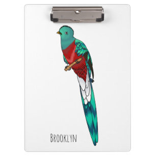 Porte-bloc Illustration d'oiseau de quetzal resplendissant