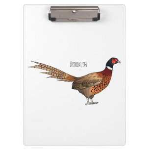 Porte-bloc Illustration d'oiseau faisan à cou circulaire
