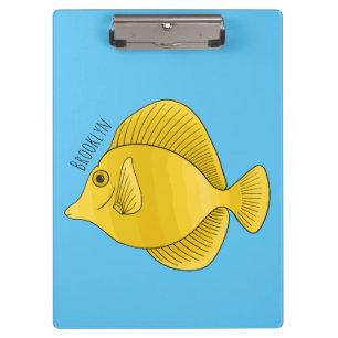 Porte-bloc Illustration du poisson-tang jaune