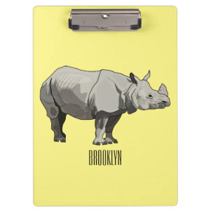 Porte-bloc Illustration du rhinocéros de Javan
