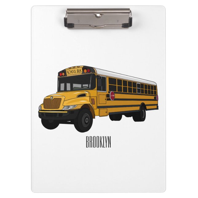 Porte-bloc Illustration d'un autobus scolaire (Devant)