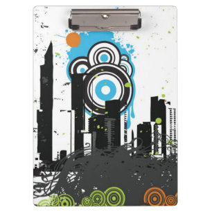 Porte-bloc Illustration d'un paysage urbain sale