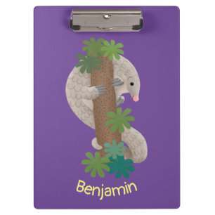 Porte-bloc Illustration d'une anteure de pangolin mignonne