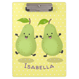 Porte-bloc Illustration d'une paire de poires mignonne