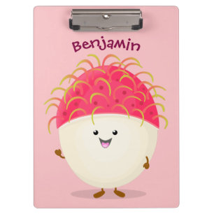 Porte-bloc Illustration mignon du ramboutan rose