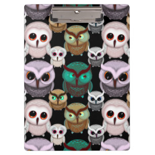 Porte-bloc Illustrations de hiboux mignons motif