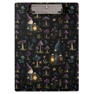 Porte-bloc Imaginaire foncé Gnome et Motif de champignons