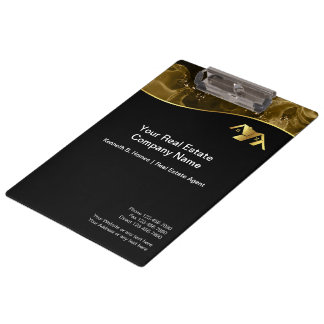 Porte-bloc Immobilier. Construction. Or noir