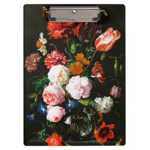 Porte-bloc Impression d'art botanique floral sombre et lunati