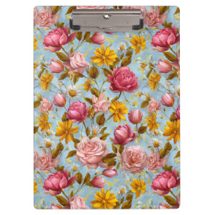 Porte-bloc Impression florale de style antique