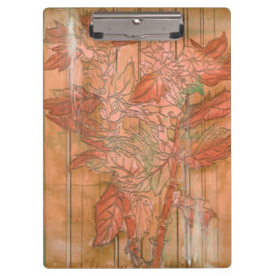 Porte-bloc Impression florale orange moderne sur l'arrière -