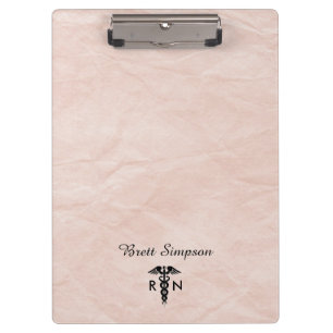 Porte-bloc Infirmière inscrite en rose personnalisée