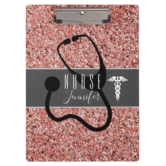 Porte-bloc Infirmière Médicale Caduceus Stethoscope Parties s (Devant)