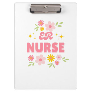 Porte-bloc Infirmière Urgences Fleurie Groovy