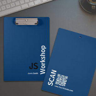 Porte-bloc Initiales minimes noir bleu blanc Atelier