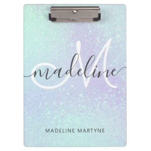 Porte-bloc Iridescente Faux Parties scintillant holographique