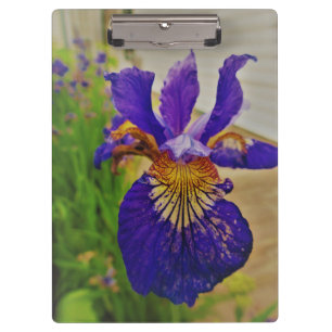 Porte-bloc Iris Fleur de Lys Bleu Canada Québec