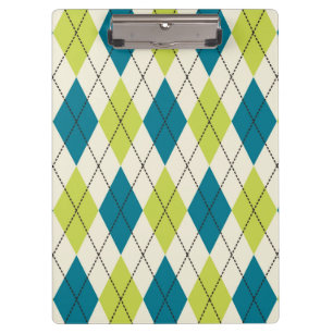 Porte-bloc Jacquard bleu et vert