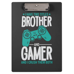 Porte-bloc J'Ai Deux Titres Frère Et Gamer, Amusant Gamer