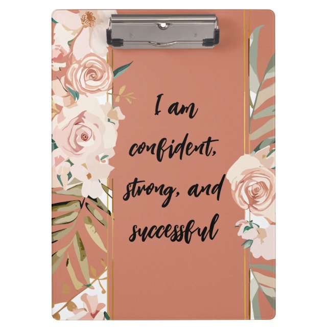 Porte-bloc j'ai réussi la frontière florale (Devant)