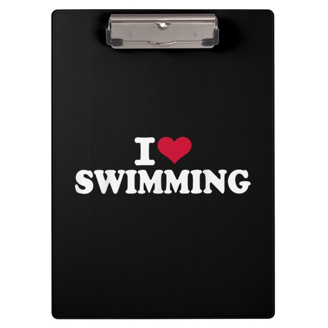 Porte-bloc J'aime la natation (Devant)