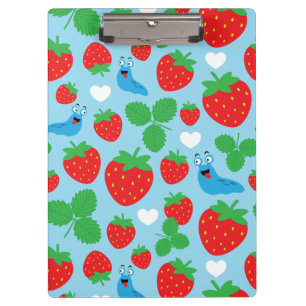 Porte-bloc J'aime les fraises Motif sans couture