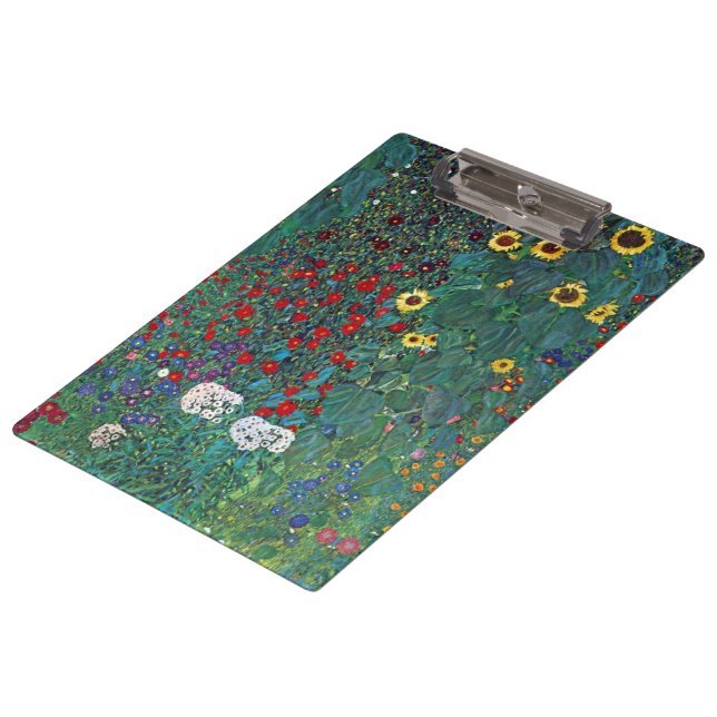 Porte-bloc Jardin agricole avec tournesol par Klimt, Fleurs V (Incliné)