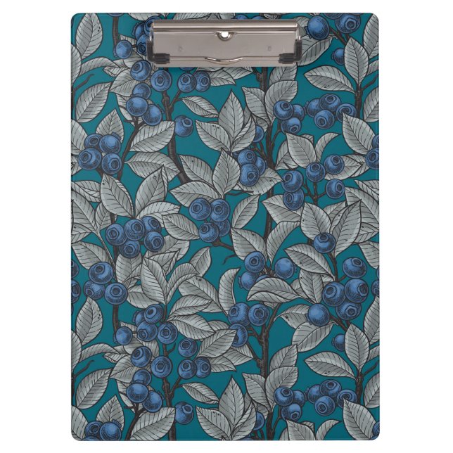Porte-bloc Jardin aux bleuets, bleu et gris (Devant)