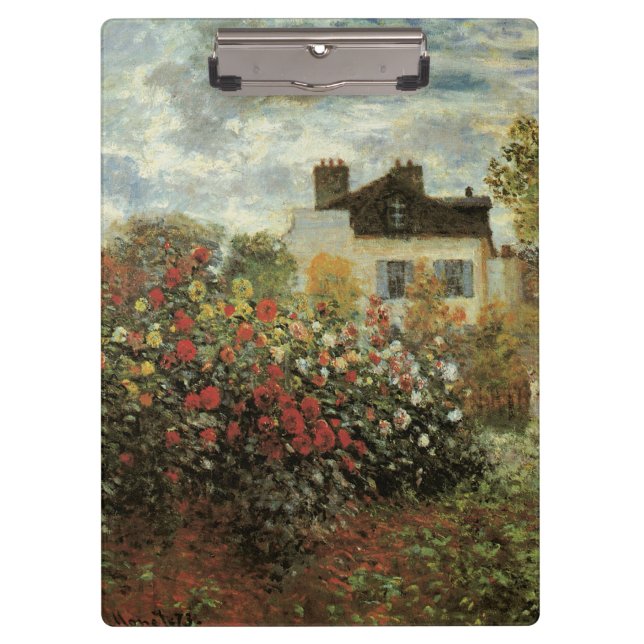 Porte-bloc Jardin de Monet à Argenteuil par Claude Monet (Devant)