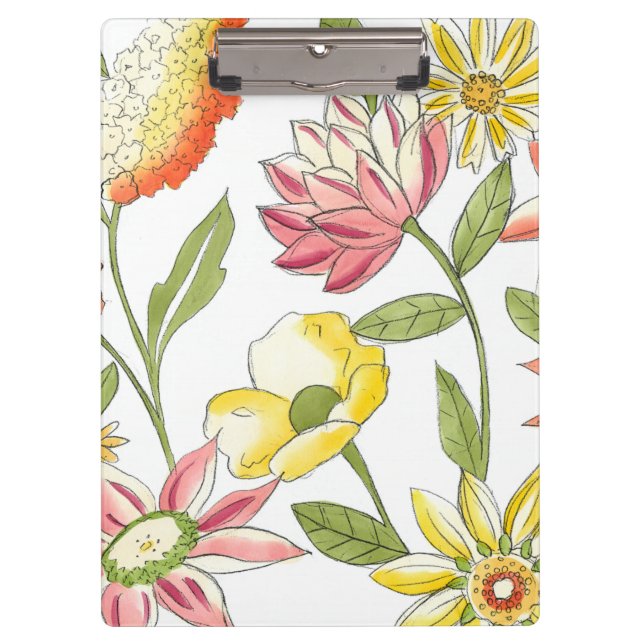 Porte-bloc Jardin fleuri avec Arrière - plan blanc (Devant)