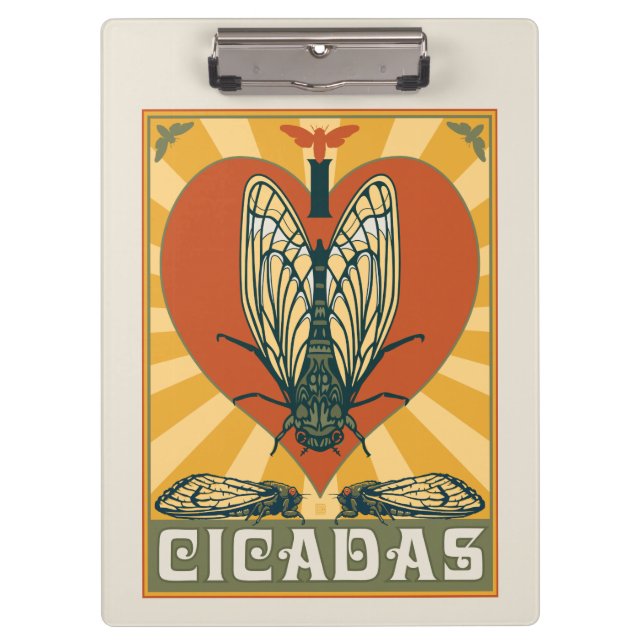 Porte-bloc Je Coeur Cicadas (Devant)