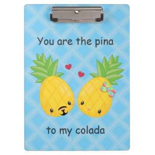 Porte-bloc Joli ananas Tropical Pina Colada Romantique