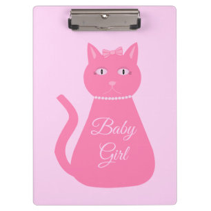 Porte-bloc Joli chat fille rose sur mesure