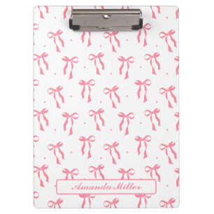 Porte-bloc Joli Coquette Féminin  Esthétique Ruban Rose Monog
