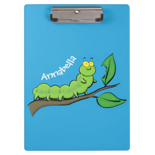 Porte-bloc Joli dessin animé de chenille verte mignonne
