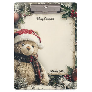 Porte-bloc Joli Noël Teddy Bear Illustration Design
