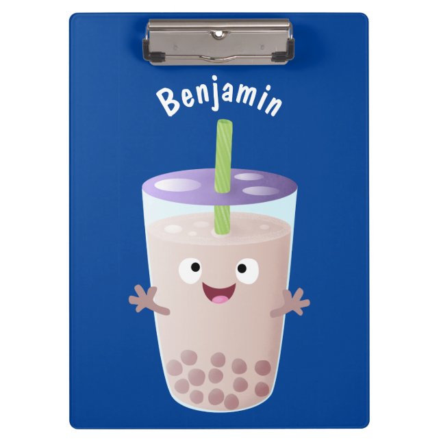 Porte-bloc Joli personnage de dessin animé boba thé bulle (Devant)