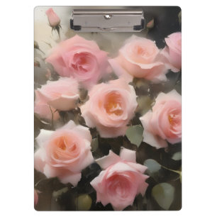 Porte-bloc Joli rose roses aquarelle peinture