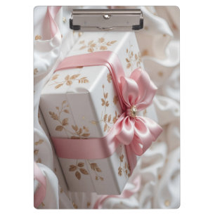 Porte-bloc jolie boîte cadeau rose en soie