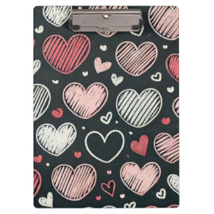 Porte-bloc Jolis cœurs de craie pour la Saint-Valentin