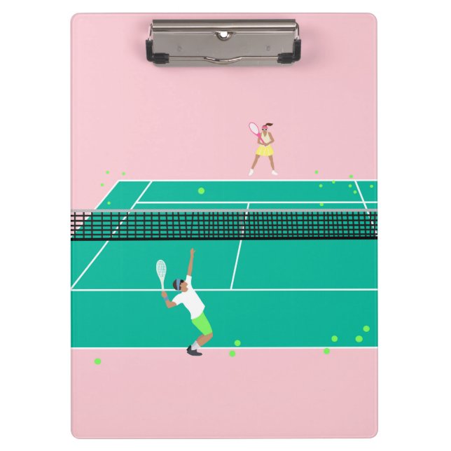 Porte-bloc Joueur de Match Art Moderne Pink Green (Devant)