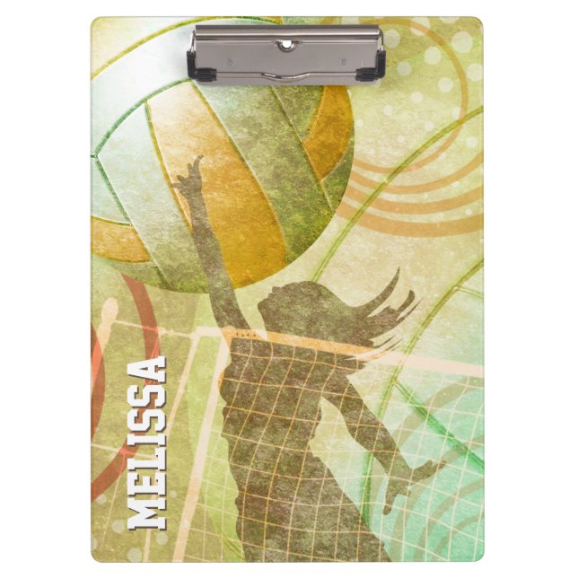 Porte-bloc Joueuse de volley-ball sur le net (Devant)