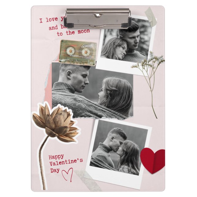 Porte-bloc Jour des Valentines Modernes Photo Couple personna (Devant)