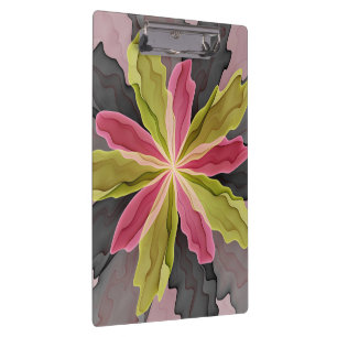 Porte-bloc Joy, Vert rose Anthracite Imaginaire Fleur Fractal