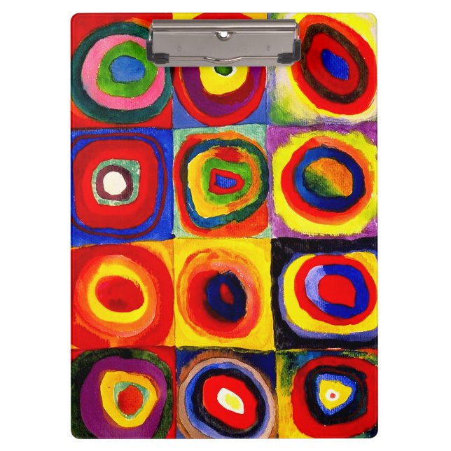 Porte-bloc Kandinsky Farbstudie Cercles Carré Quadrate Art (Devant)