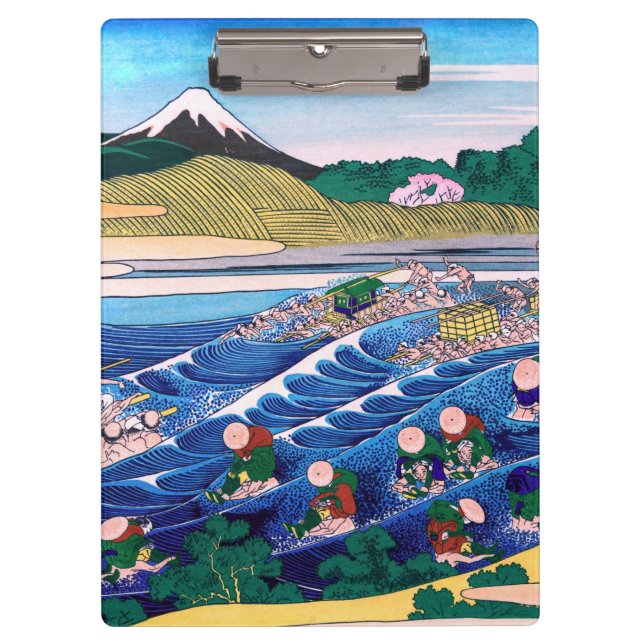 Porte-bloc Katsushika Hokusai - Fuji from Kanaya on Tokaido (Devant)