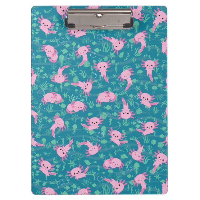 Porte-bloc Kawaii Axolotl en Porte - bloc Océan (Devant)