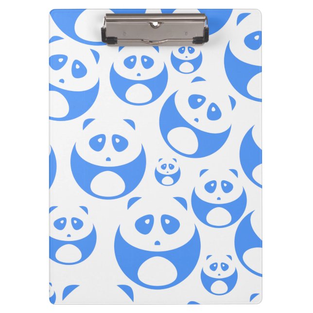 Porte-bloc Kawaii Panda bébé bleu et blanc modèle (Devant)
