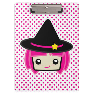 Porte-bloc Kawaii Pink Haired Witch Clip Board